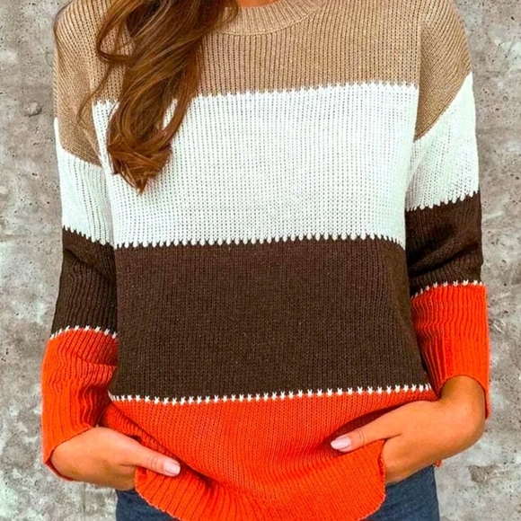 NWOT Neutral toned knit sweater- Size SMALL - Picture 4 of 4
